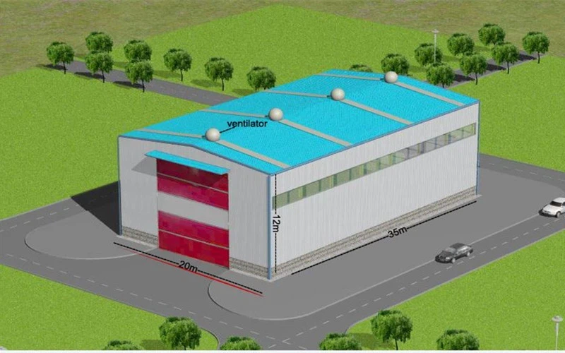 35m X 20m X 12m Prefabrik ombor